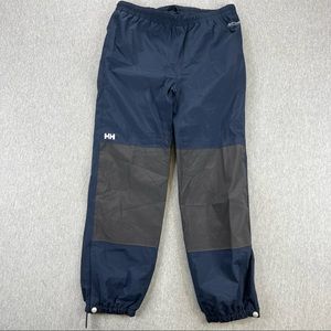 HELLY HANSEN Kids Size 12 Shelter Pants Outdoor Waterproof Navy Gray Skii Snow
